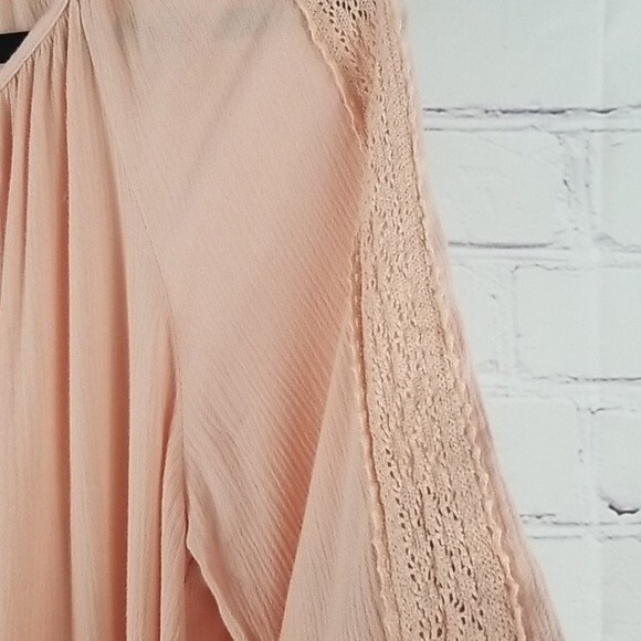 Como Vintage peach three quarter sleeve top size M - Picture 3 of 4